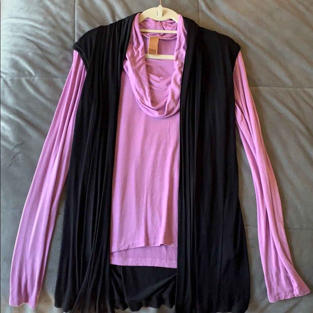 Long Elegant Legs Top And Layering Vest Combo!